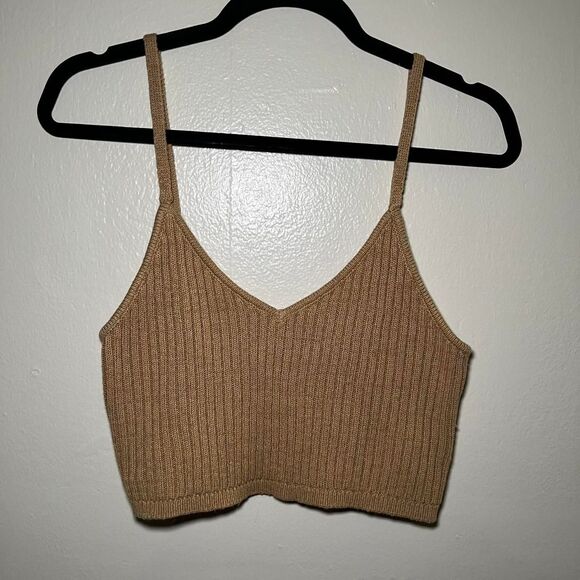 Wild Fable Brown Knit Crop Top - Picture 1 of 3